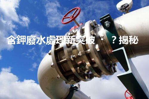含鉀廢水處理新突破？揭秘鉀元素回收的以后之路！